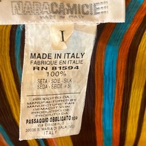 NARACAMICIE silk blouse made in Italy pattern size 1